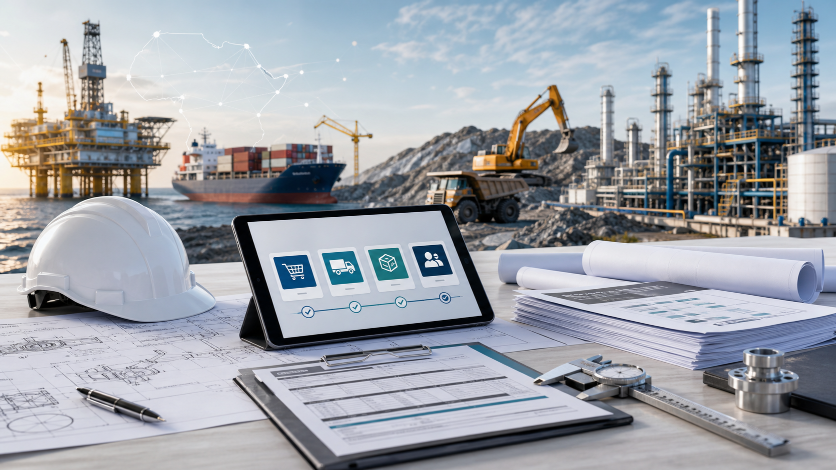 Procurement support workspace for demanding operating environments